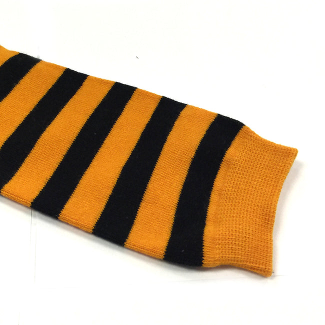 Wrapables Colorful Baby & Toddler Leg Warmers 1, Stripes Orange and Black