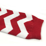 Wrapables Colorful Baby & Toddler Leg Warmers 2, Chevron Red and White