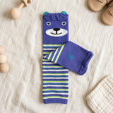 Wrapables Animals and Fun Colorful Baby & Toddler Leg Warmers, Blue Bear