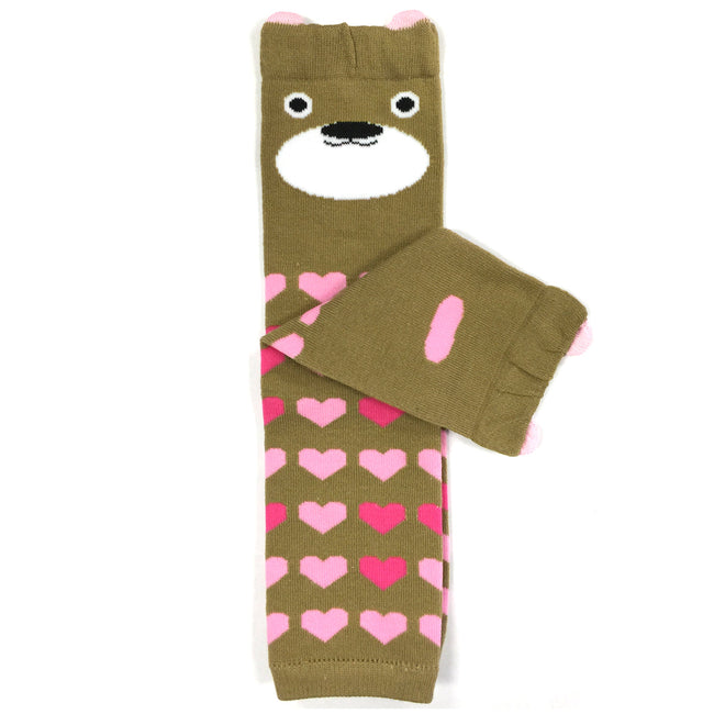 Wrapables Animals and Fun Colorful Baby & Toddler Leg Warmers, Brown Bear