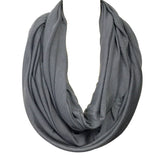 Wrapables Soft Jersey Knit Infinity Scarf, Silver Grey