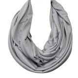 Wrapables Soft Jersey Knit Infinity Scarf, Light Grey