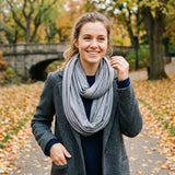 Wrapables Women's Soft Jersey Knit Infinity Scarf Solid Color