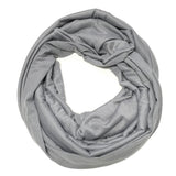 Wrapables Soft Jersey Knit Infinity Scarf, Light Grey