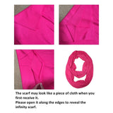 Wrapables Soft Jersey Knit Infinity Scarf, Hot Pink