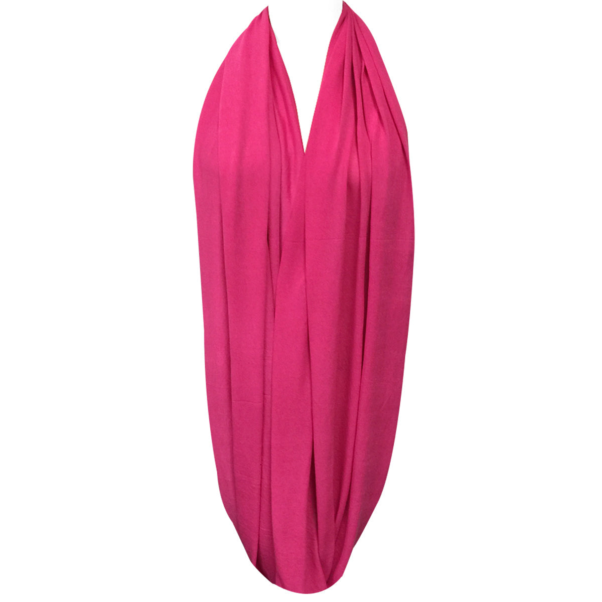 Wrapables Soft Jersey Knit Infinity Scarf, Hot Pink