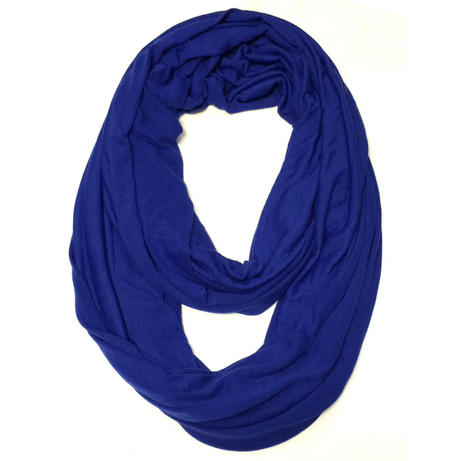 Wrapables Soft Jersey Knit Infinity Scarf, Royal Blue