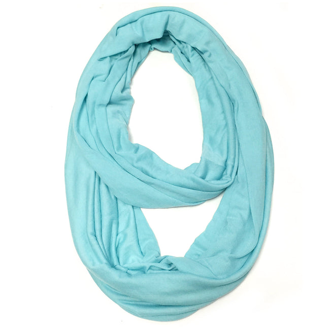 Wrapables Soft Jersey Knit Infinity Scarf, Aqua