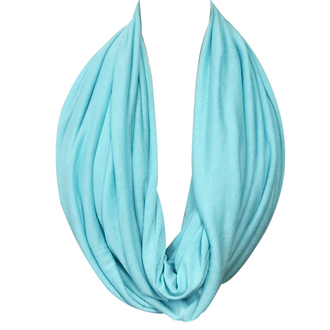 Wrapables Soft Jersey Knit Infinity Scarf, Aqua