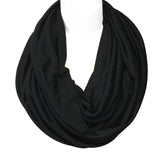 Wrapables Soft Jersey Knit Infinity Scarf, Black