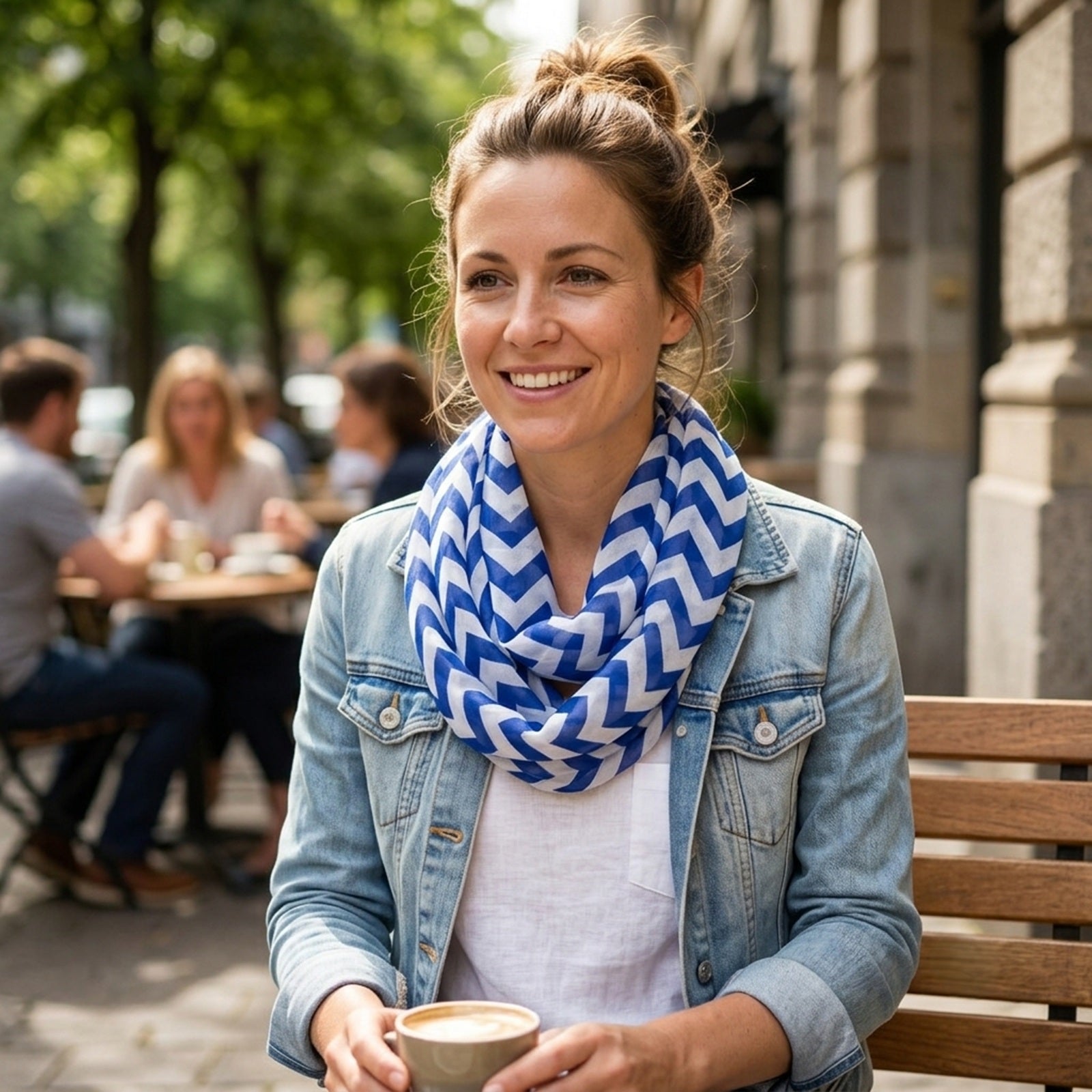 Wrapables Women's Light Weight Chevron Infinity Scarf