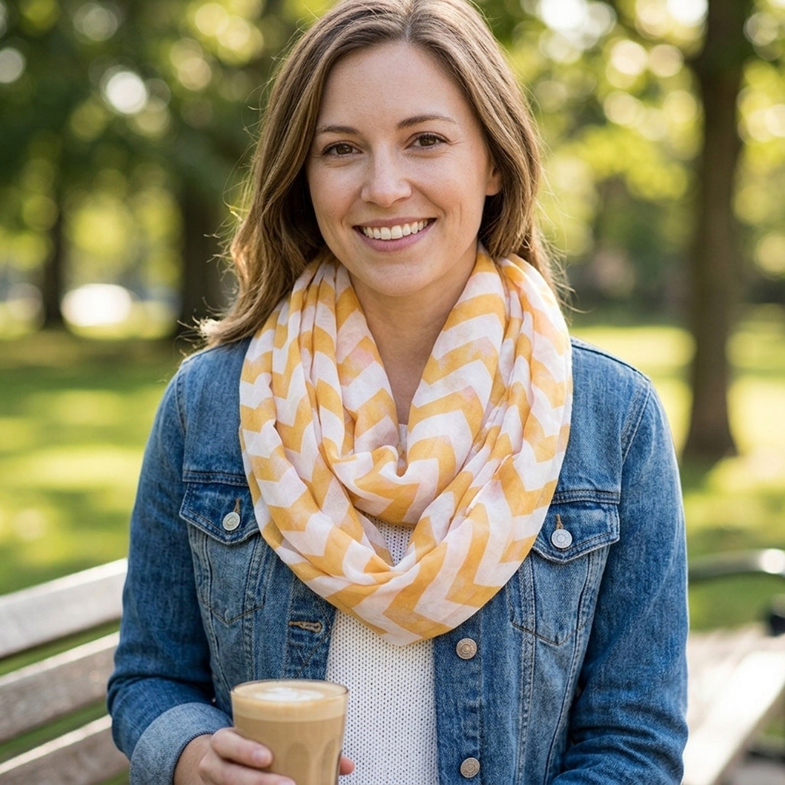Wrapables Women's Light Weight Chevron Infinity Scarf