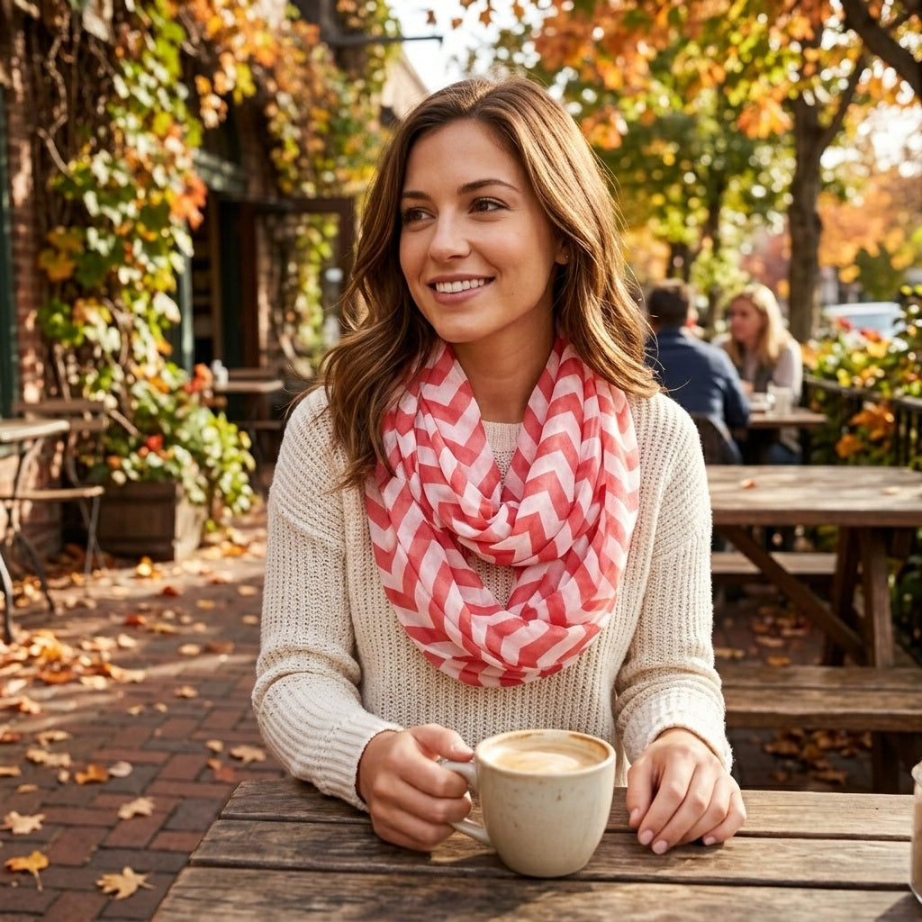 Wrapables Women's Light Weight Chevron Infinity Scarf