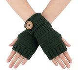 Wrapables Fingerless Gloves with Button Accent