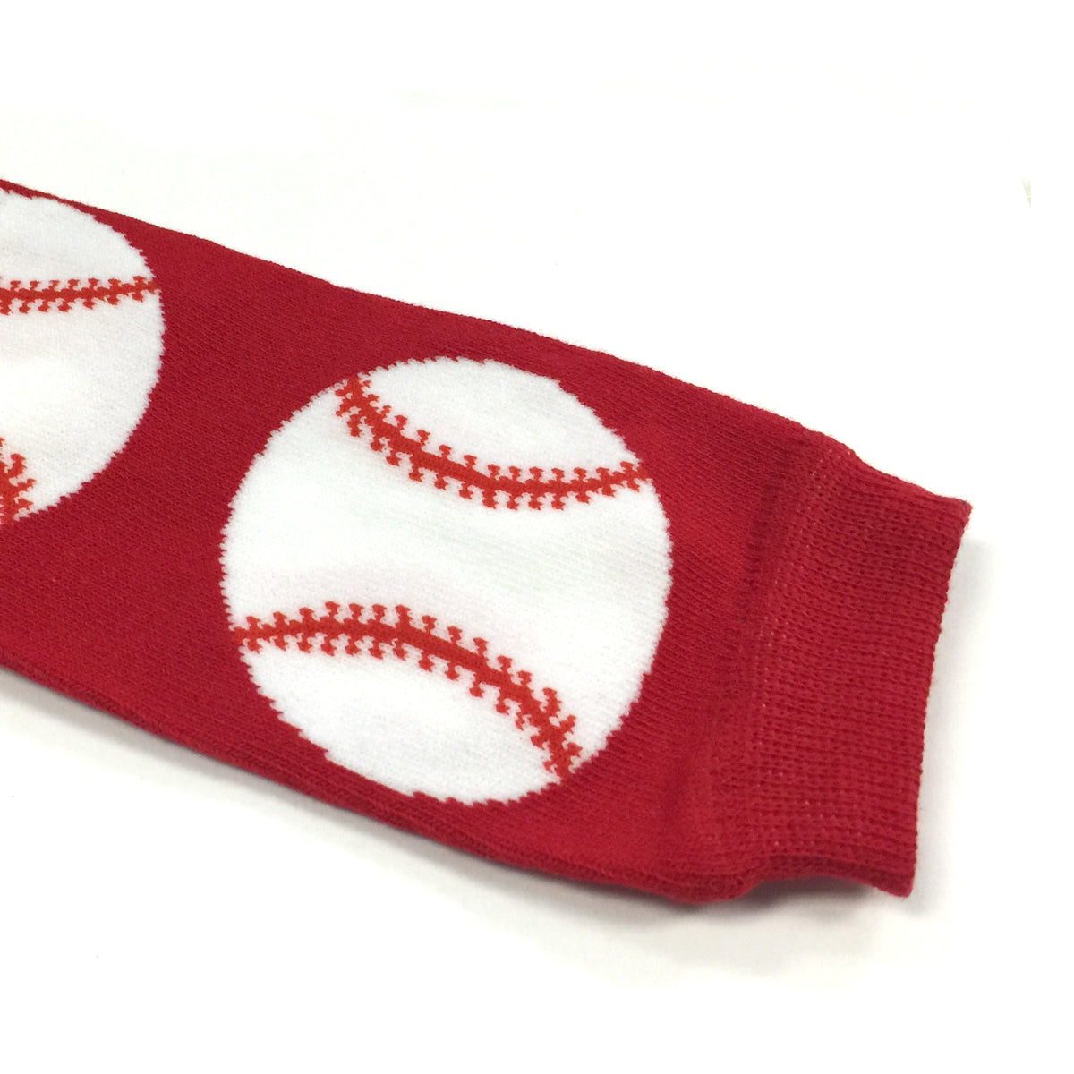 Wrapables Colorful Baby & Toddler Leg Warmers 2, Red Baseball