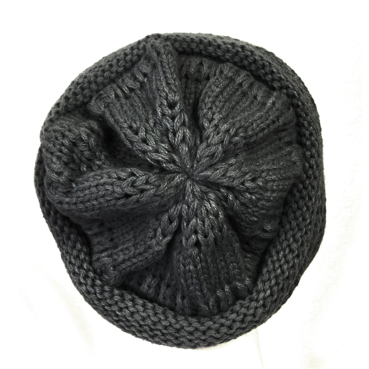 Wrapables Slouchy Winter Beanie Cap Hat, Dark Gray