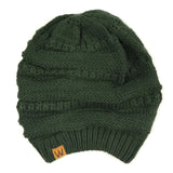 Wrapables Slouchy Winter Beanie Cap Hat, Forest Green