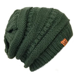 Wrapables Slouchy Winter Beanie Cap Hat, Forest Green