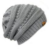 Wrapables Slouchy Winter Beanie Cap Hat, Gray