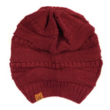 Wrapables Slouchy Winter Beanie Cap Hat, Maroon