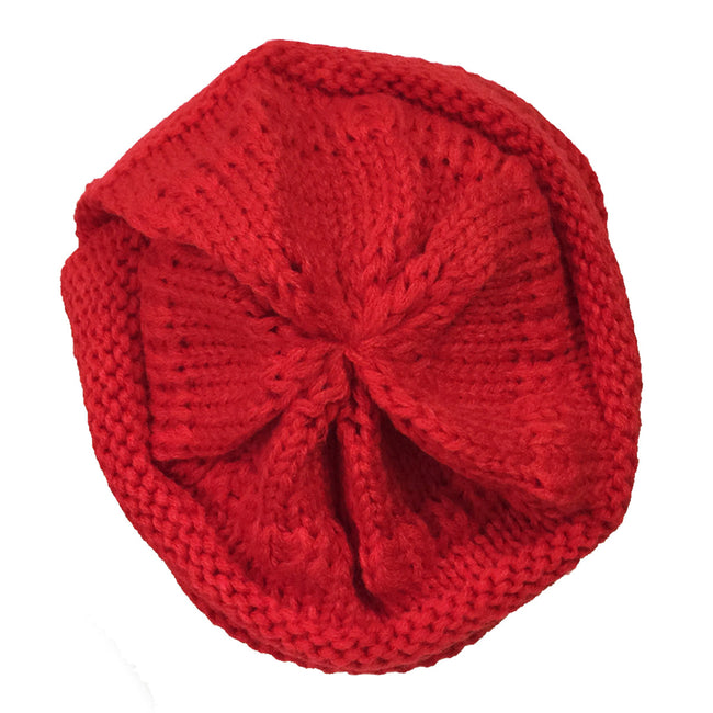 Wrapables Slouchy Winter Beanie Cap Hat, Red