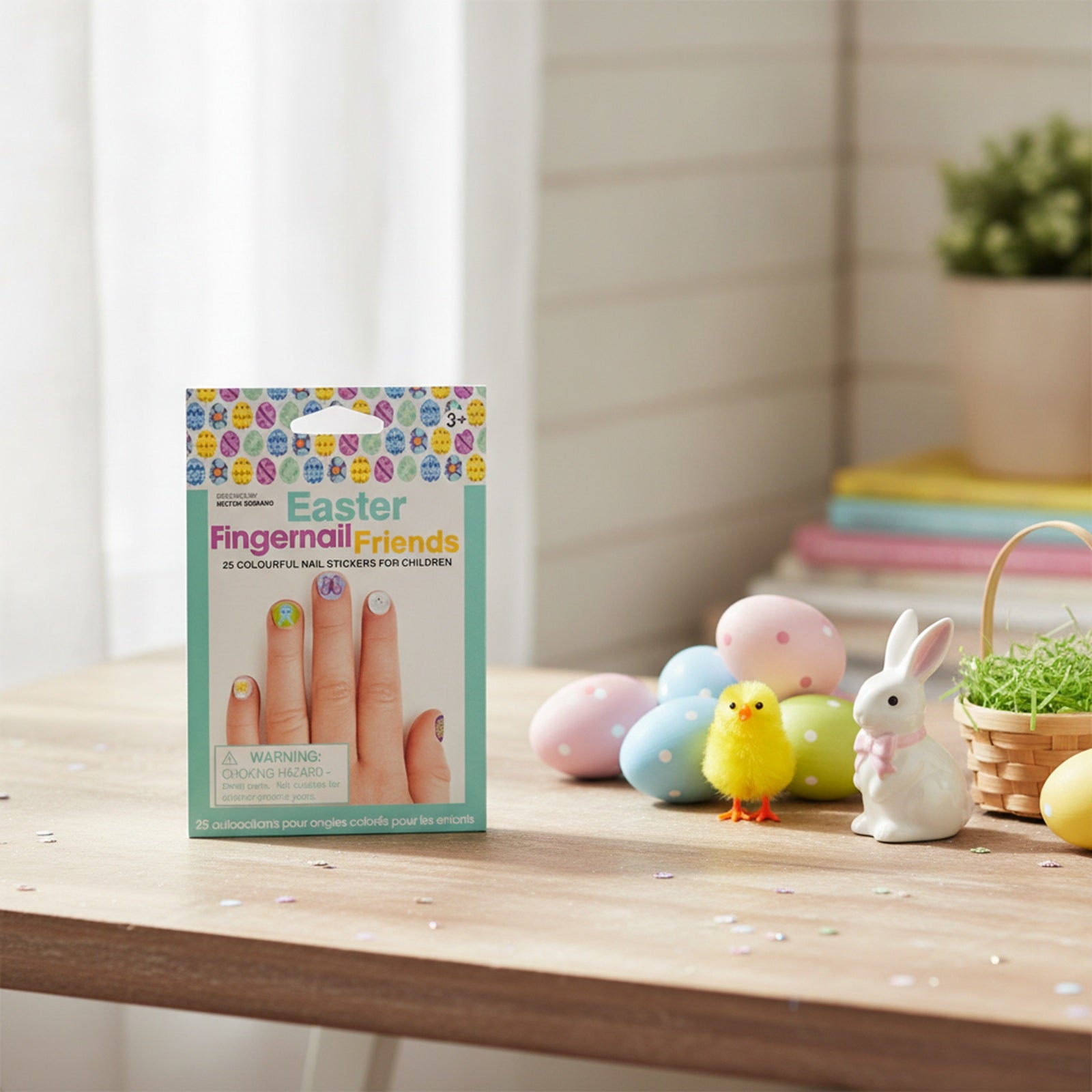 Fingernail Friends Nail Stickers Nail Art for Children, Easter (50 stickers)