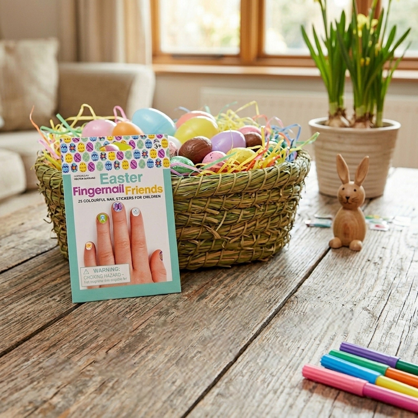 Fingernail Friends Nail Stickers Nail Art for Children, Easter (50 stickers)