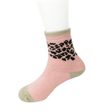 Wrapables Toddler's Thick Casual Ankle Socks (Set of 3), Leopard, Small