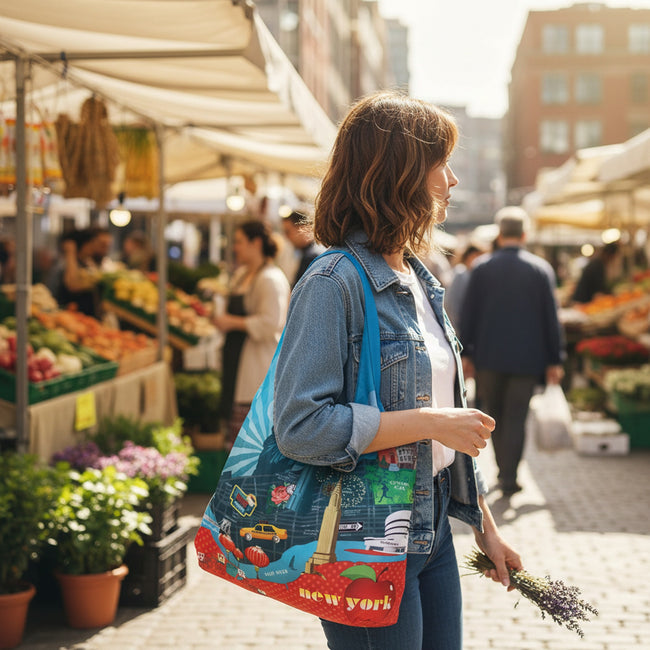 LOQI Urban New York Reusable Shopping Bag