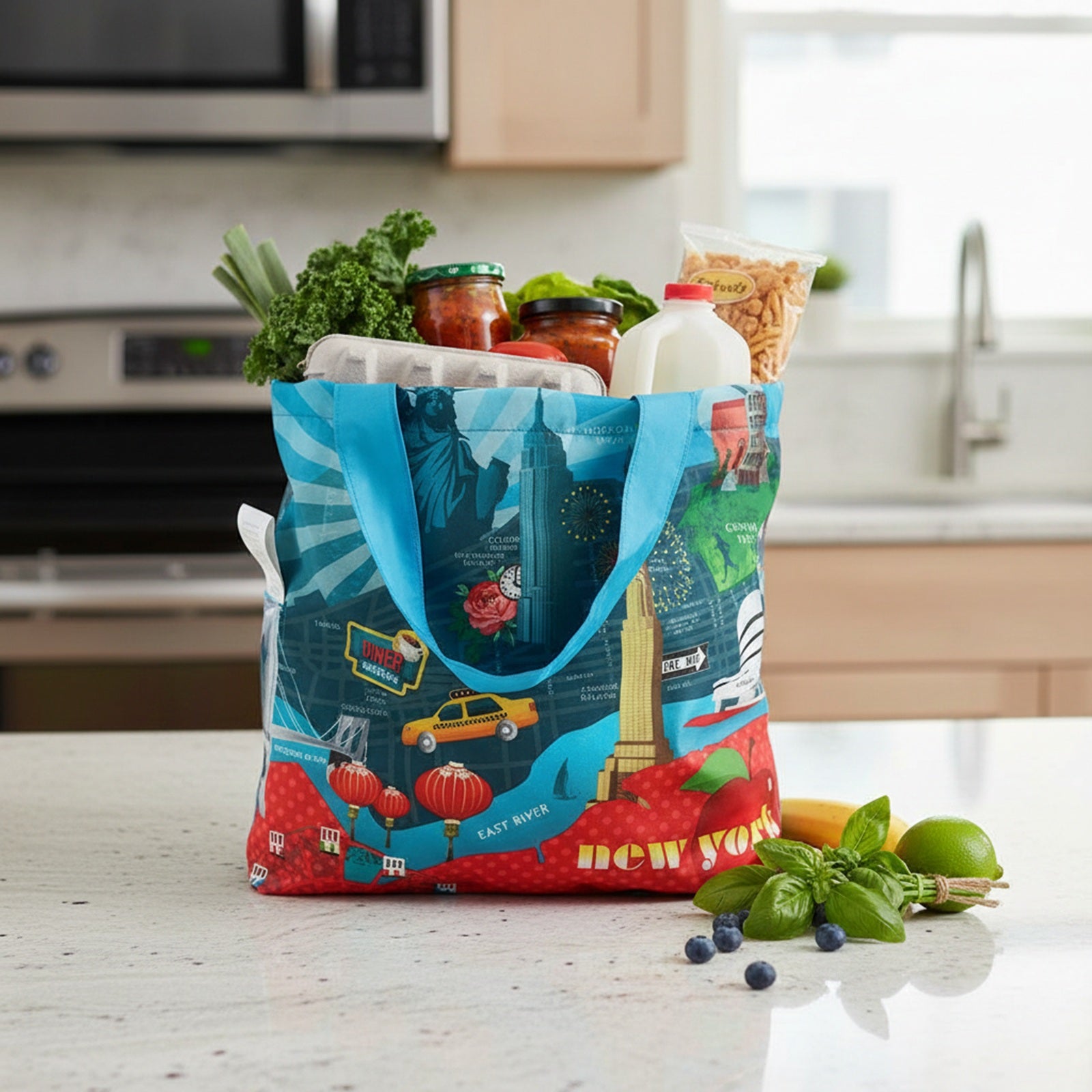 LOQI Urban New York Reusable Shopping Bag