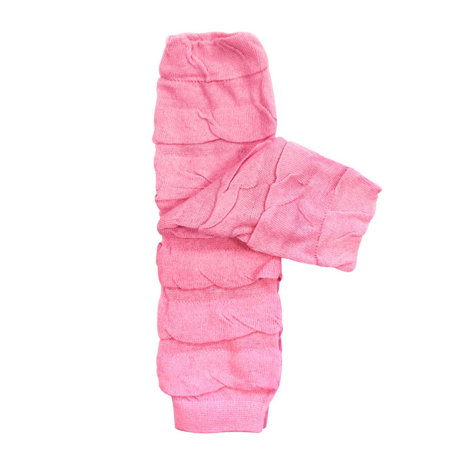 Wrapables Animals and Fun Colorful Baby & Toddler Leg Warmers, Striped Ruching Pink