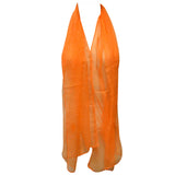 Wrapables Sheer Solid Color Lightweight Long Scarf, Orange