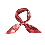 Wrapables 100% Charmeuse Silk Square Scarf Neckerchief, Red Bouquet