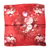 Wrapables 100% Charmeuse Silk Square Scarf Neckerchief, Red Bouquet