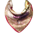 Wrapables 100% Charmeuse Silk Square Scarf Neckerchief, Mother's Bouquet