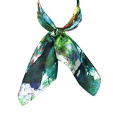 Wrapables 100% Charmeuse Silk Square Scarf Neckerchief, Abstract Print