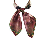 Wrapables 100% Charmeuse Silk Square Scarf Neckerchief, Roses