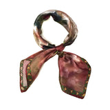 Wrapables 100% Charmeuse Silk Square Scarf Neckerchief, Roses