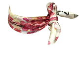 Wrapables 100% Charmeuse Silk Square Scarf Neckerchief, Cherry Blossoms