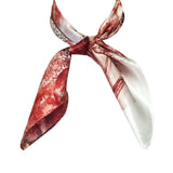 Wrapables 100% Charmeuse Silk Square Scarf Neckerchief, Crimson Garden