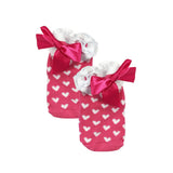 Wrapables Non-Skid Sweetheart Bows and Ruffles Socks (Set of 2)