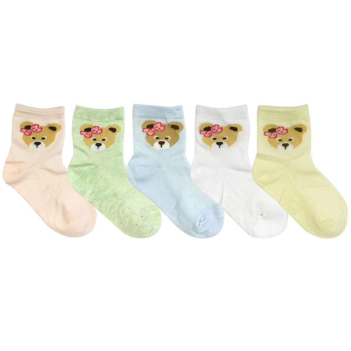 Wrapables Cutie Bear Mesh Socks (Set of 5)