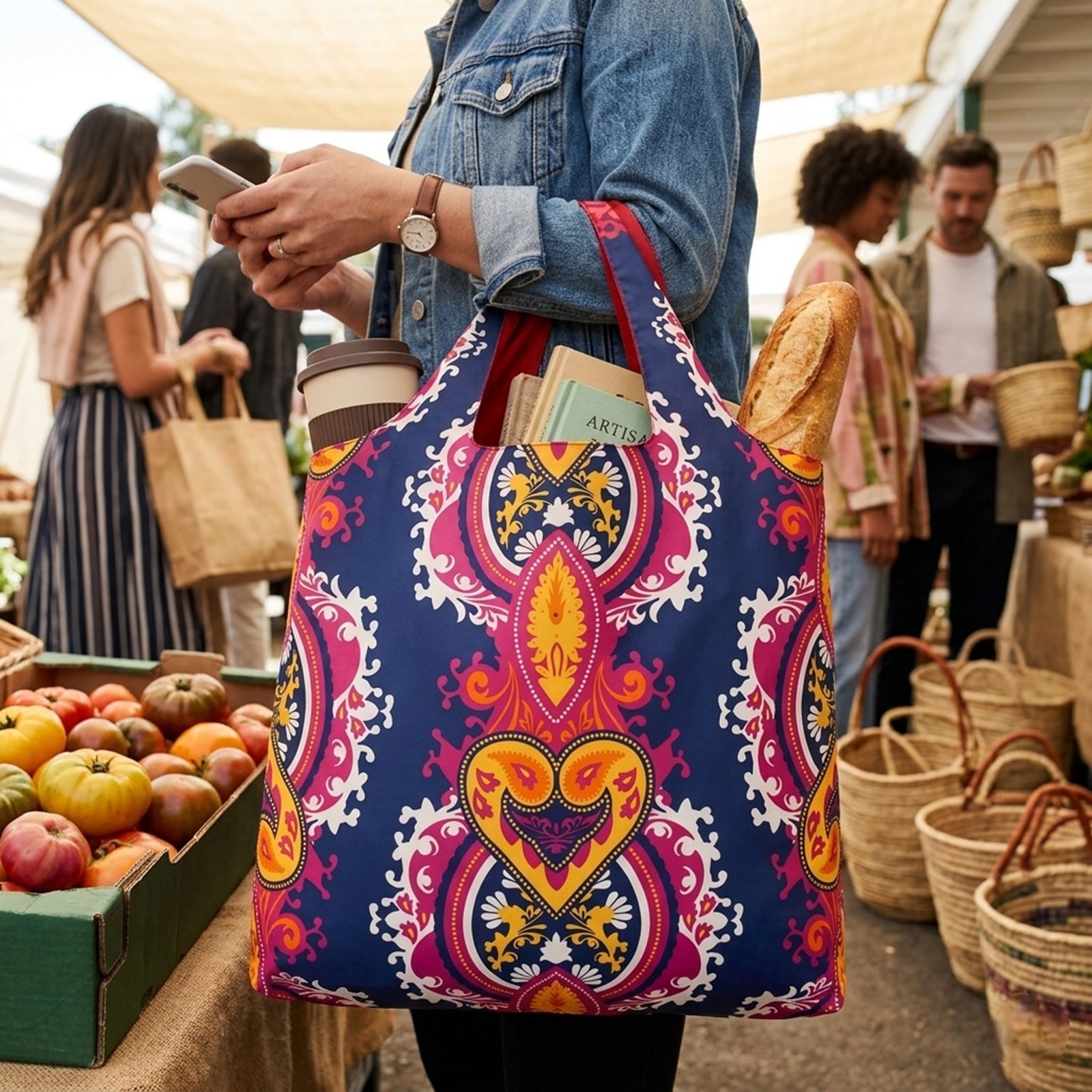 LOQI Opulent Blueviolet Reusable Shopping Bag