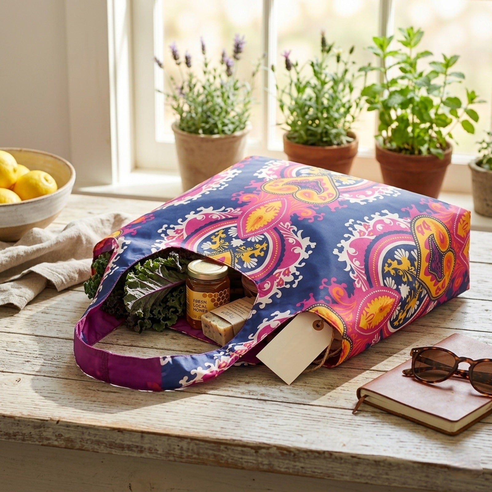 LOQI Opulent Blueviolet Reusable Shopping Bag