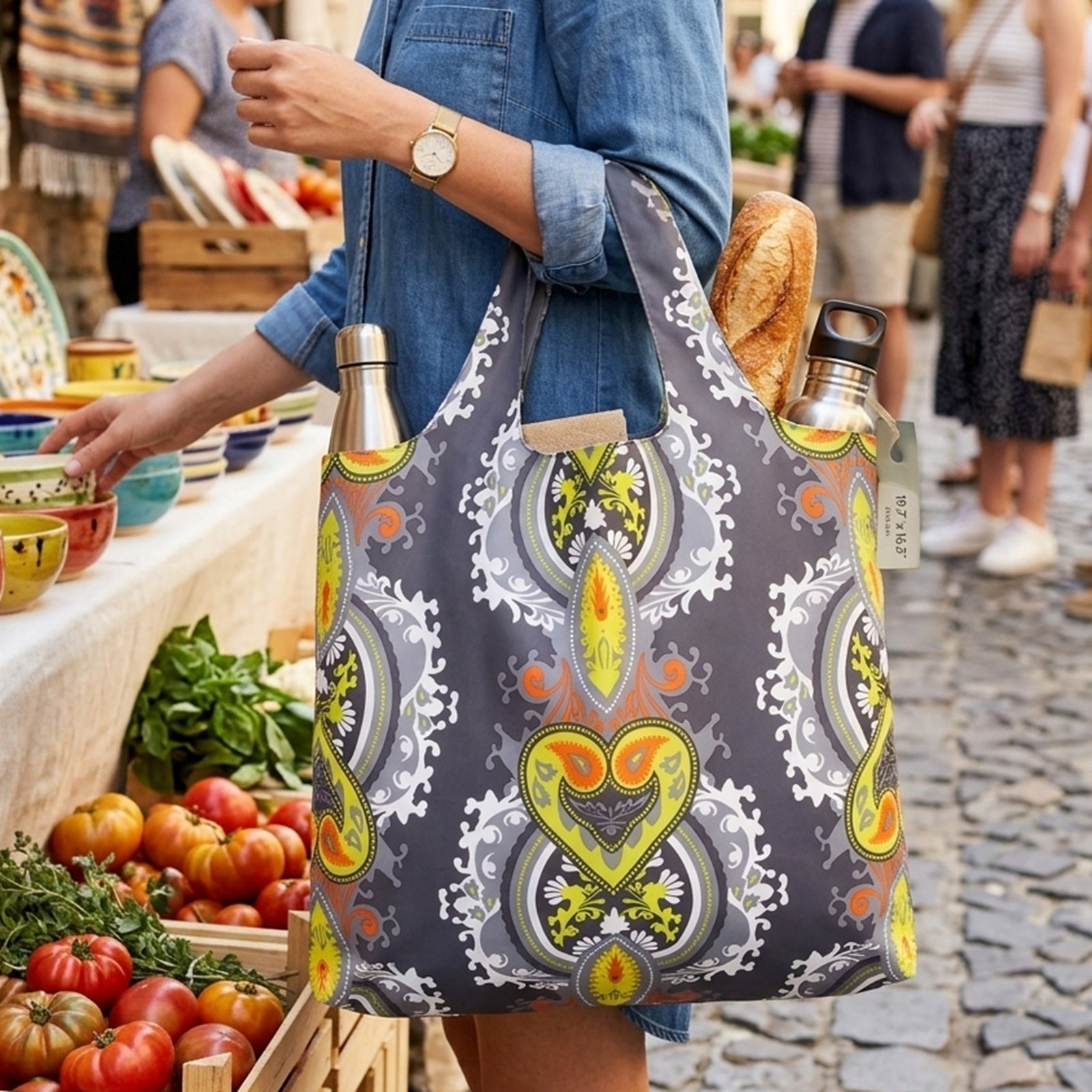 LOQI Opulent Stone Reusable Shopping Bag