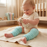 Wrapables Ruffle Leg Warmers for Toddler, Light Blue