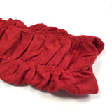 Wrapables Ruffle Leg Warmers for Toddler,Red