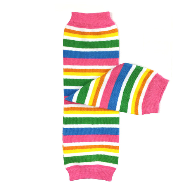 Wrapables Colorful Baby & Toddler Leg Warmers 2, Stripes Multi-Fun