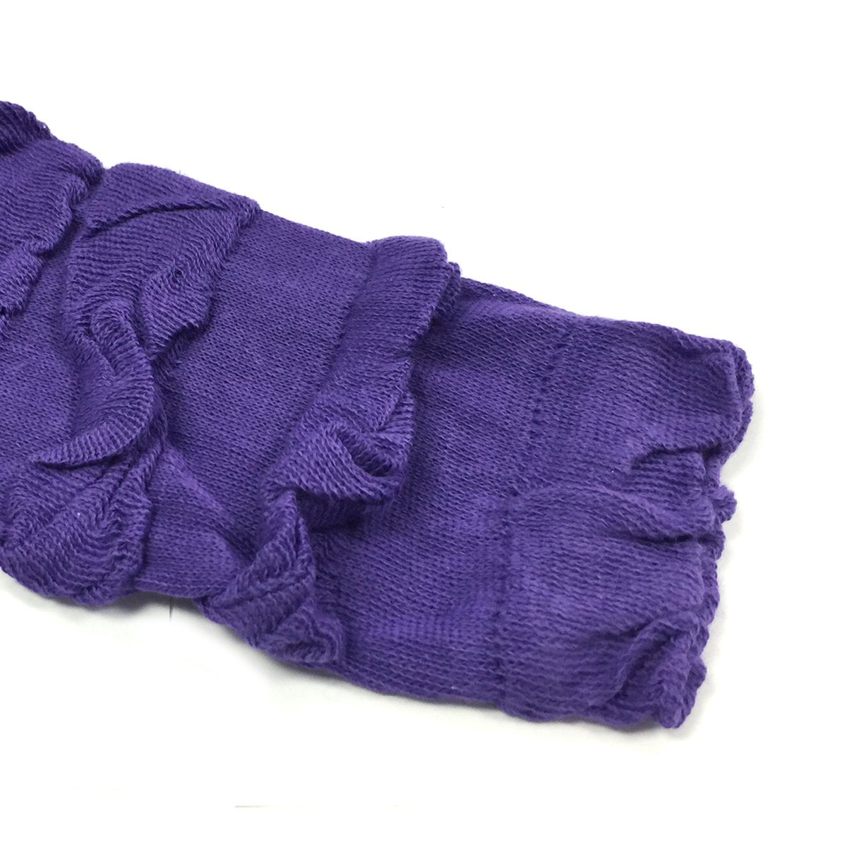 Wrapables Purple Baby Leg Warmers (Set of 3), Ruched, Solid, Dots