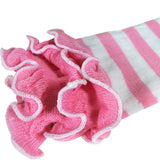 Wrapables Stripes Baby Leg Warmers (Set of 3), Orange & Pink, Rainbow, Pink Ruffle